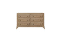 Modern 6-Drawer Dresser with Felt-Lined Top and Cedar-Lined Bottom Drawers