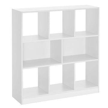 Modern 8-Cube Storage Organizer Solid Cube Shelf Bookcase for Living Room Home Office