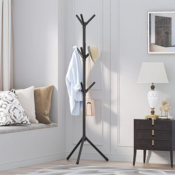 Modern Nine-Hook Freestanding Coat Rack