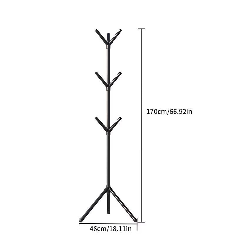 Modern Nine-Hook Freestanding Coat Rack