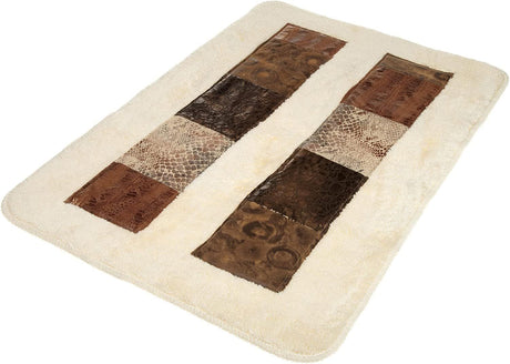 Champagne Gold Bathroom Rug with Contemporary Style
