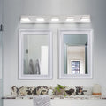 Modern Chrome Five-Light LED Vanity Sconce