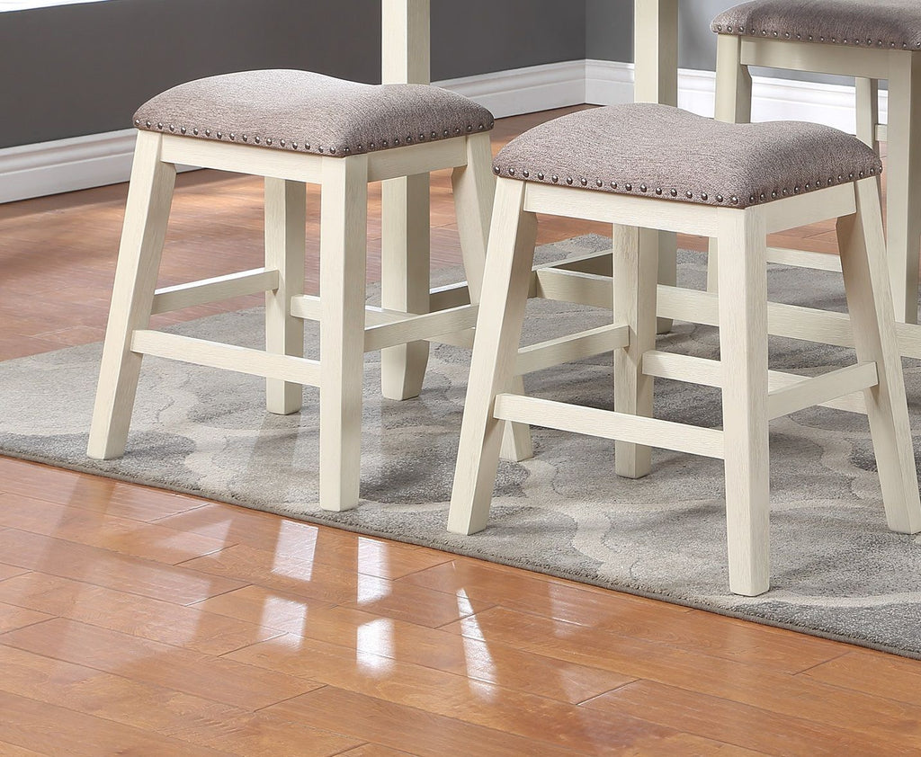 Modern Counter-Height Dining Set with Side Shelves