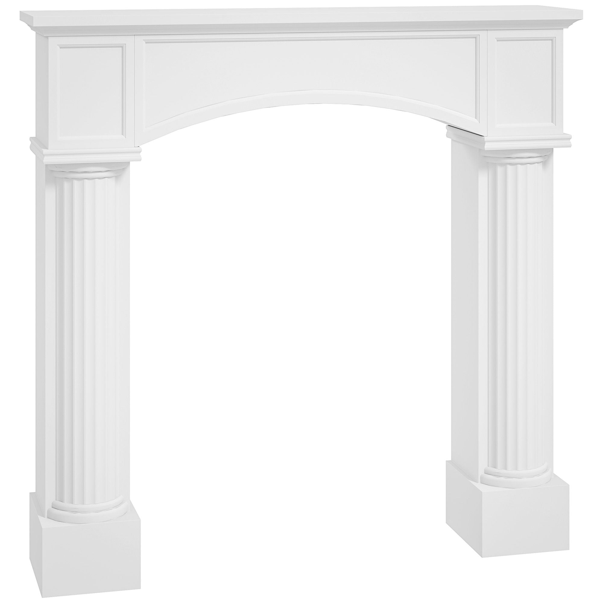 Sleek White Fireplace Mantel for Electric Fireplaces