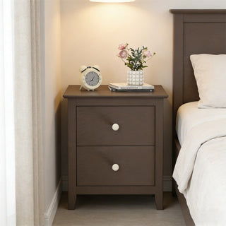 Modern Two-Drawer Nightstand for Small Spaces