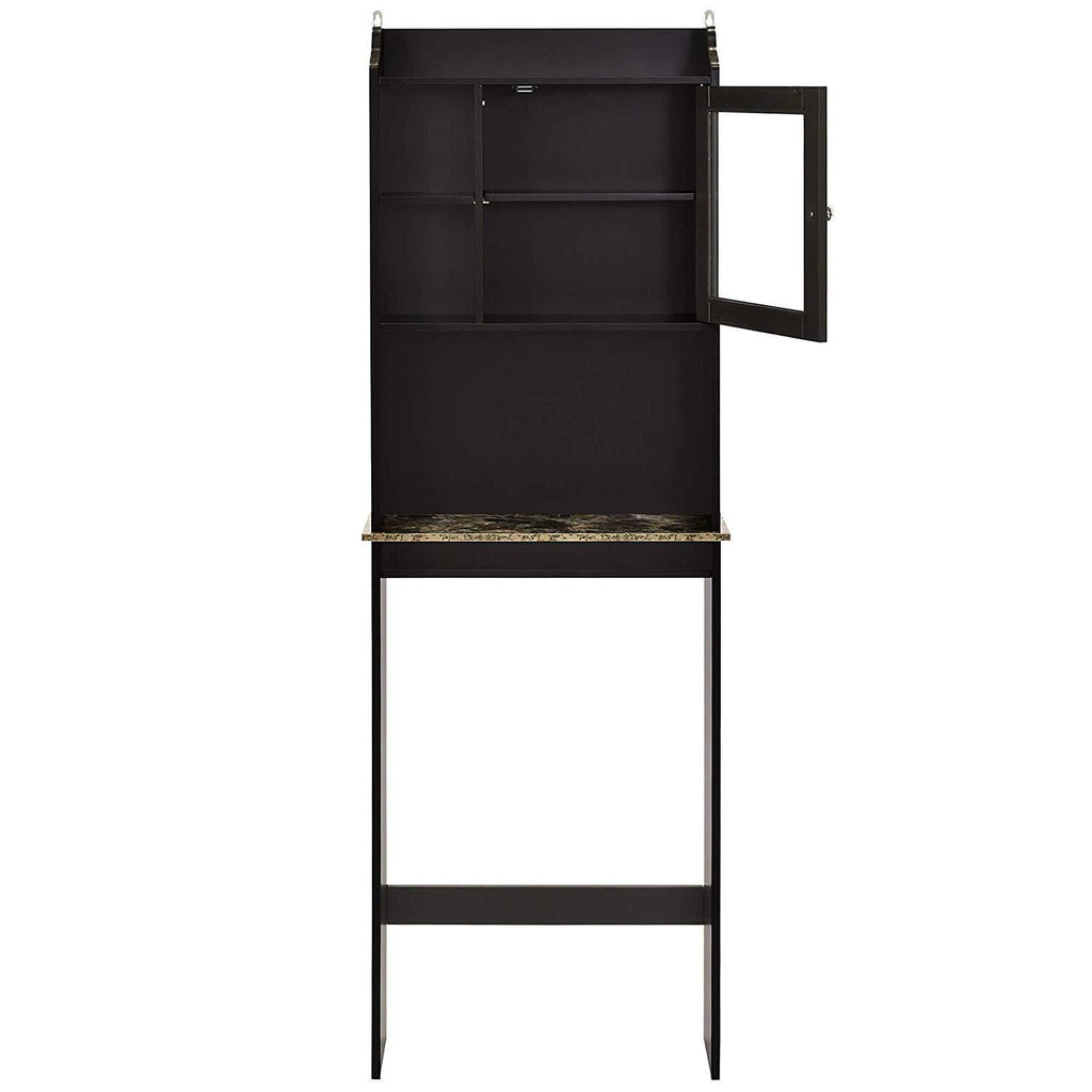 Over-the-Toilet Bathroom Storage Cabinet with Adjustable Shelves and Door