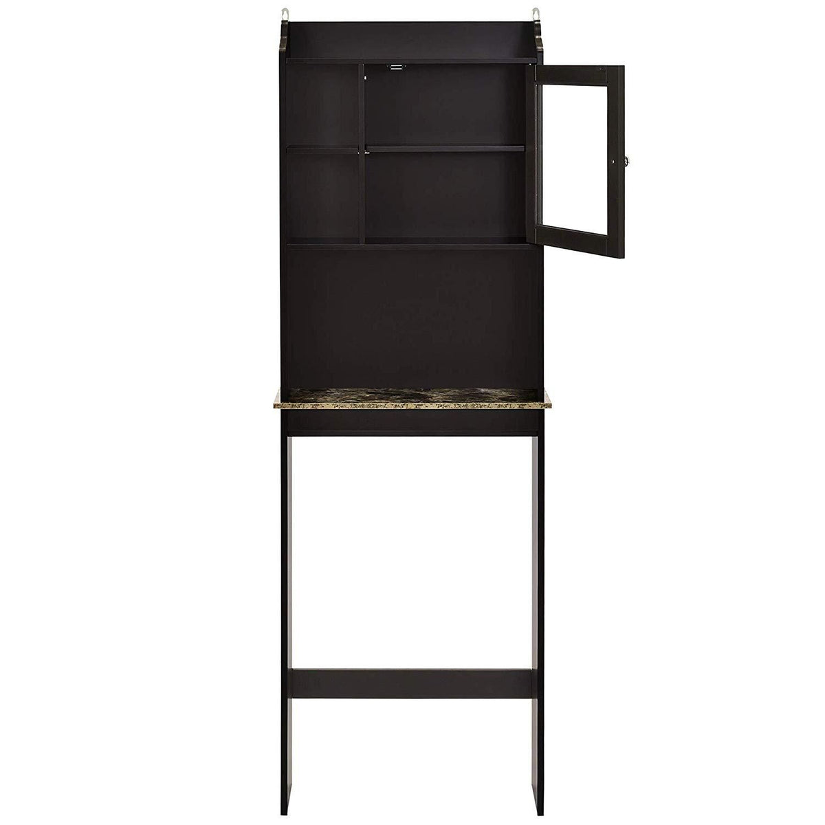 Over-the-Toilet Bathroom Storage Cabinet with Adjustable Shelves and Door