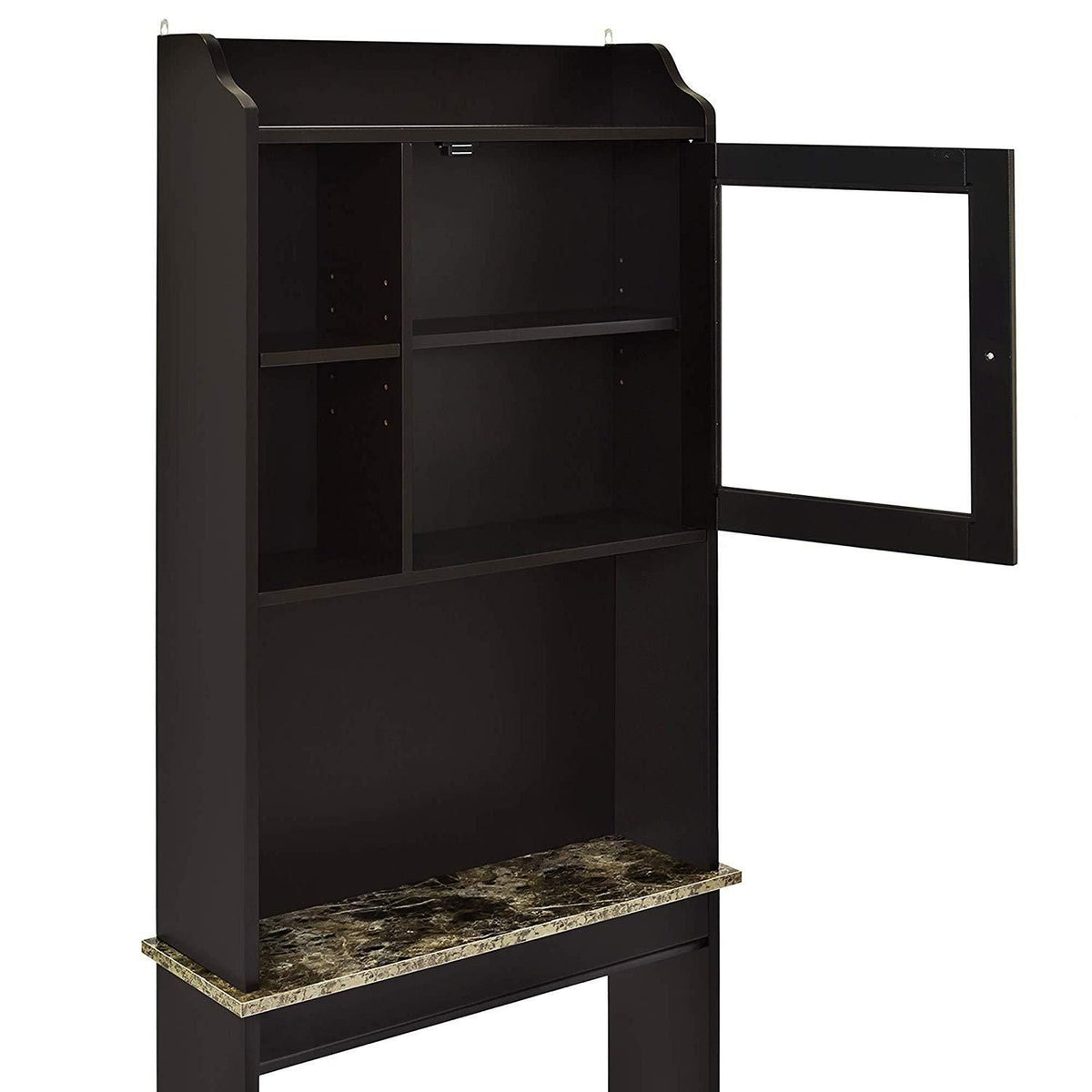 Over-the-Toilet Bathroom Storage Cabinet with Adjustable Shelves and Door