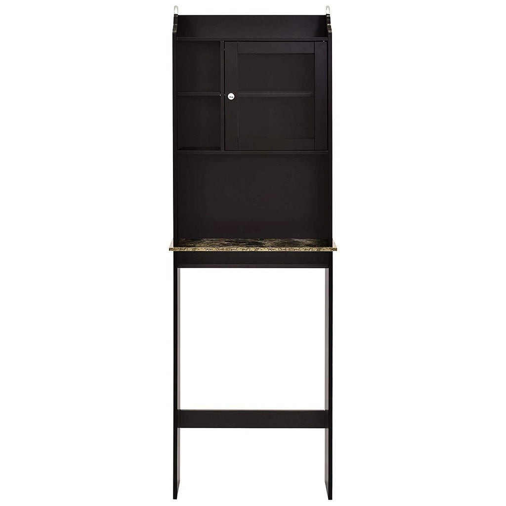 Over-the-Toilet Bathroom Storage Cabinet with Adjustable Shelves and Door