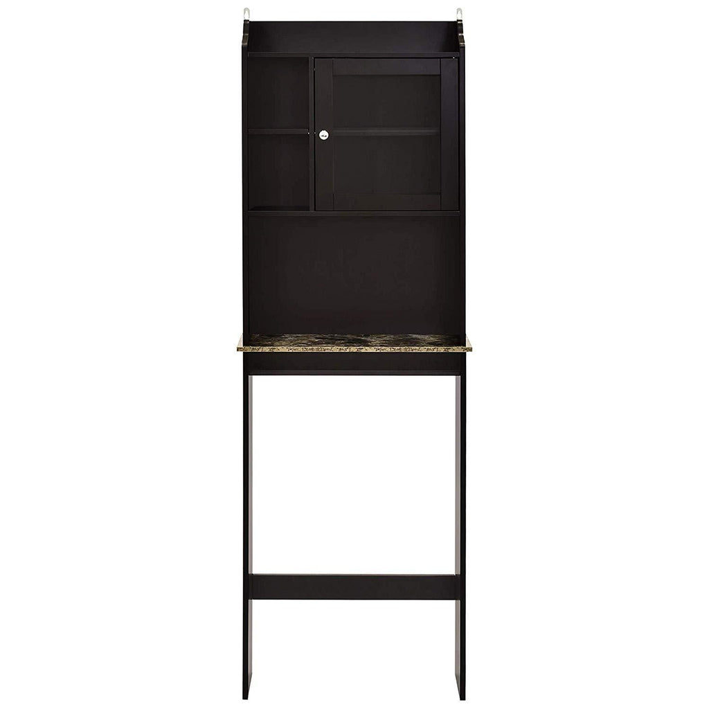 Over-the-Toilet Bathroom Storage Cabinet with Adjustable Shelves and Door