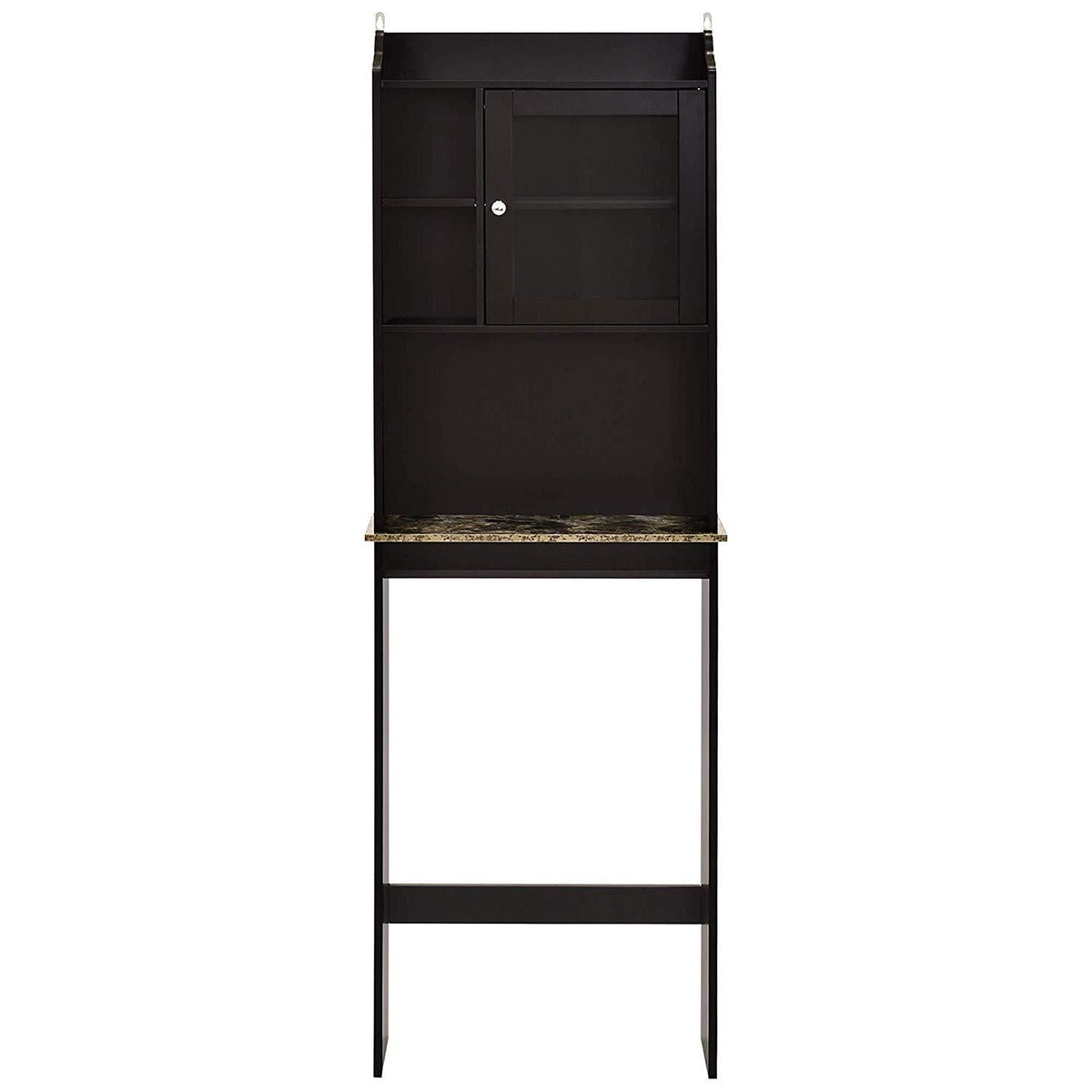 Over-the-Toilet Bathroom Storage Cabinet with Adjustable Shelves and Door