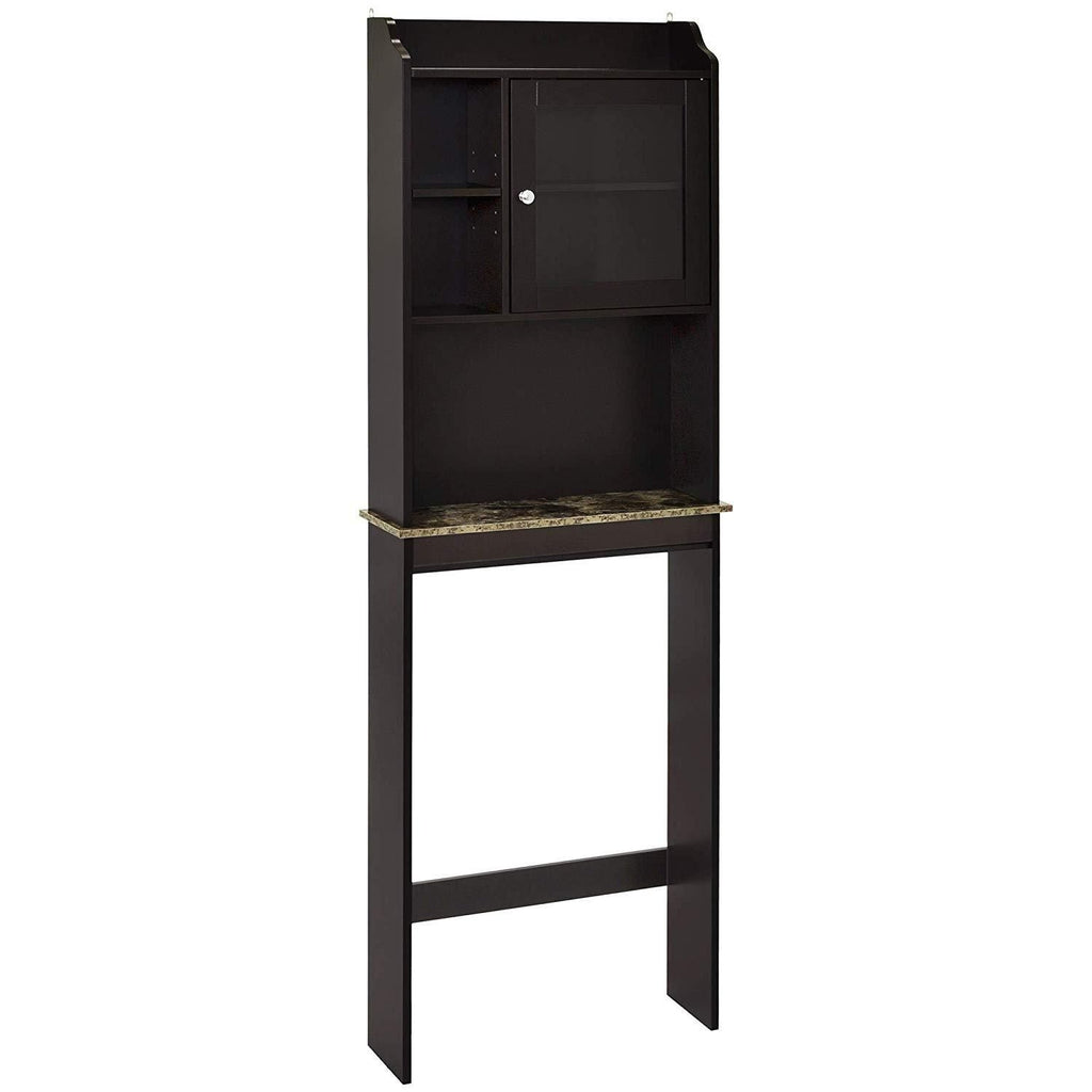 Over-the-Toilet Bathroom Storage Cabinet with Adjustable Shelves and Door