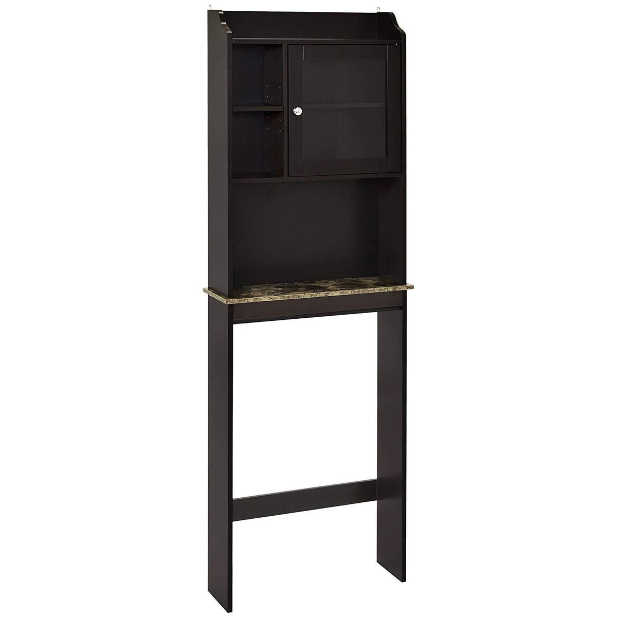 Over-the-Toilet Bathroom Storage Cabinet with Adjustable Shelves and Door
