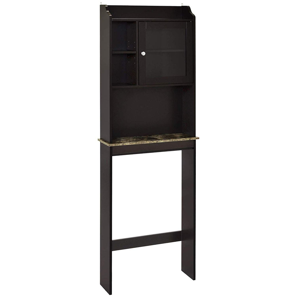 Over-the-Toilet Bathroom Storage Cabinet with Adjustable Shelves and Door