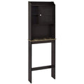 Over-the-Toilet Bathroom Storage Cabinet with Adjustable Shelves and Door