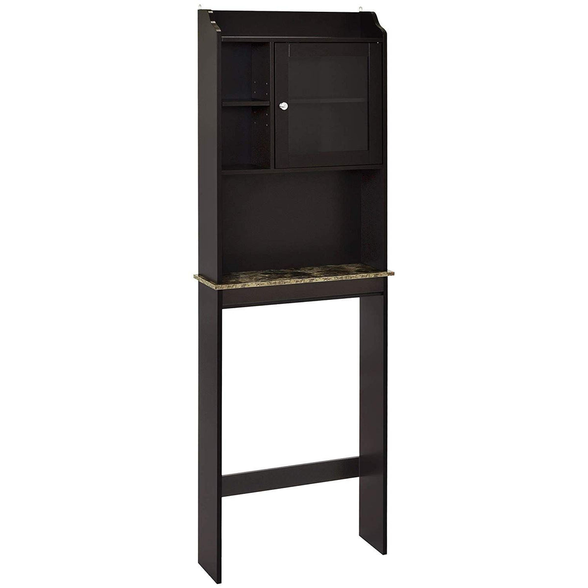Over-the-Toilet Bathroom Storage Cabinet with Adjustable Shelves and Door