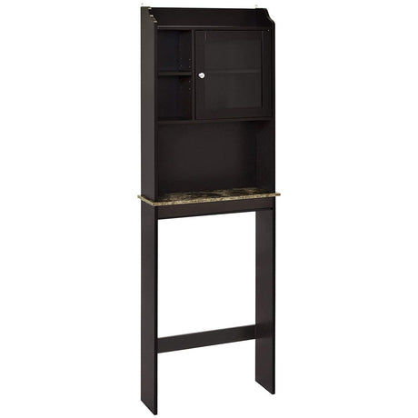 Over-the-Toilet Bathroom Storage Cabinet with Adjustable Shelves and Door