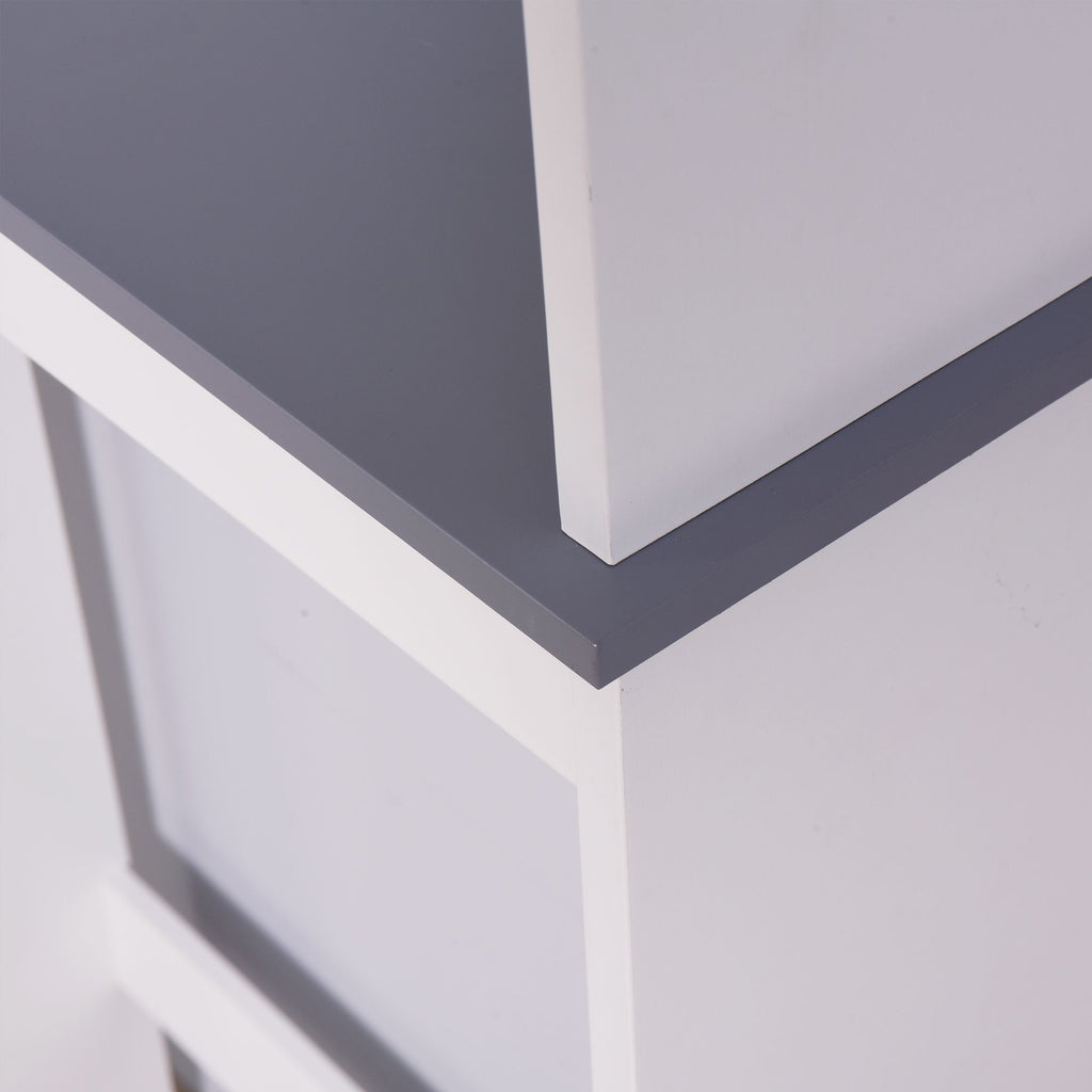 Modern Over-The-Toilet Storage Cabinet with Adjustable Shelves