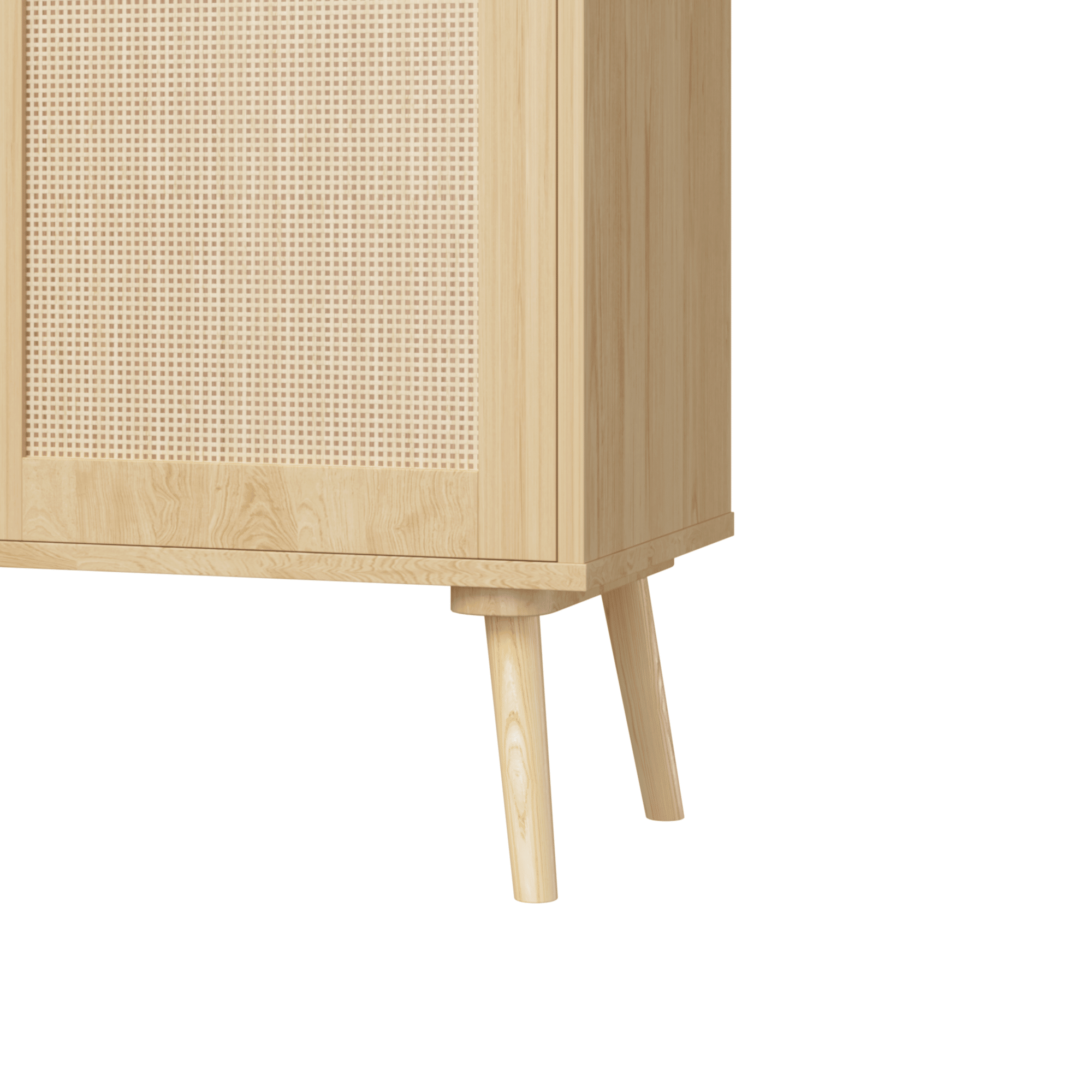 Modern Rattan Dresser with Versatile Storage