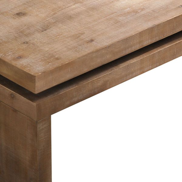 Modern Rustic Wood Coffee Table – Rectangular Living Room Center Table with Floating Top Design 47.6