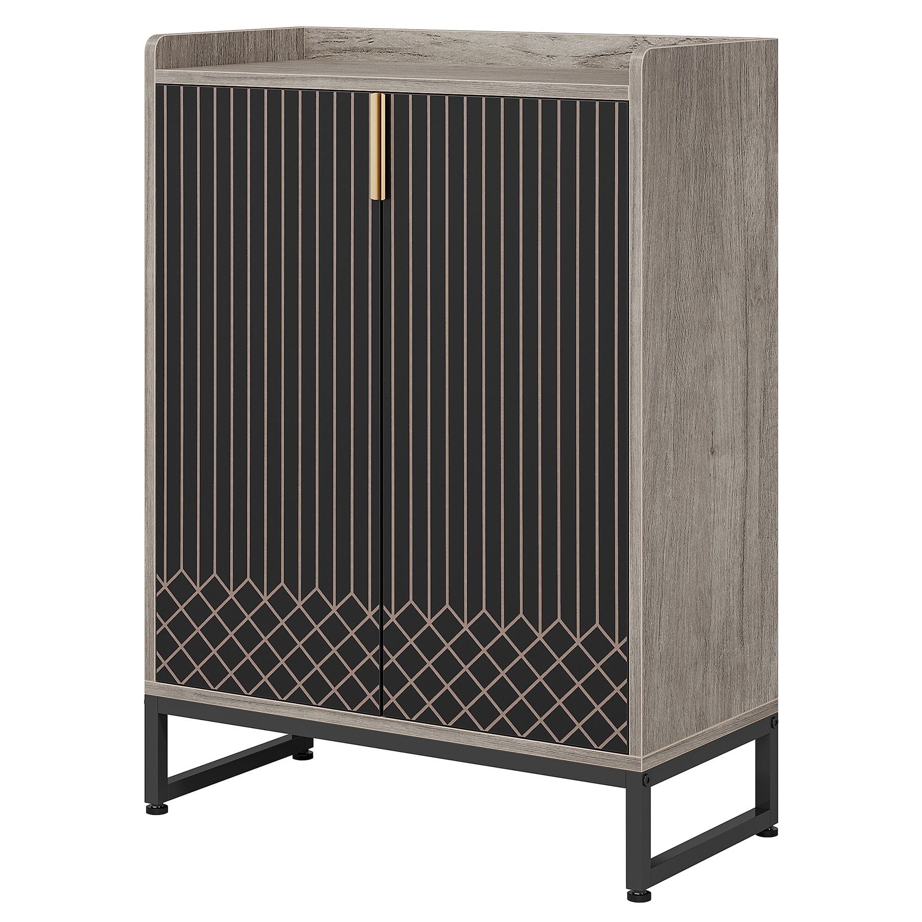 Modern Five-Tier Shoe Cabinet with Two Doors