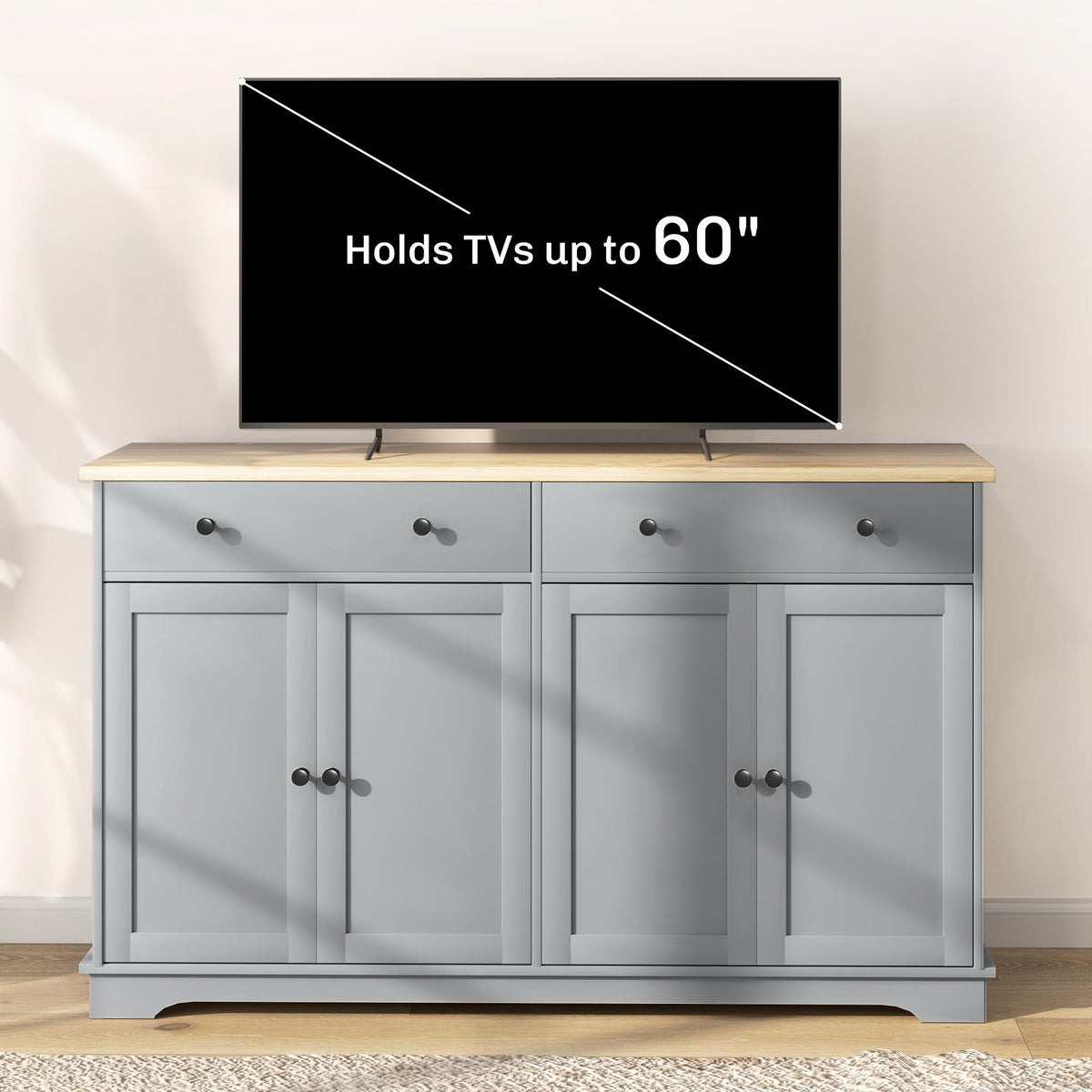 Modern Sideboard with Flexible Enclosed Storage