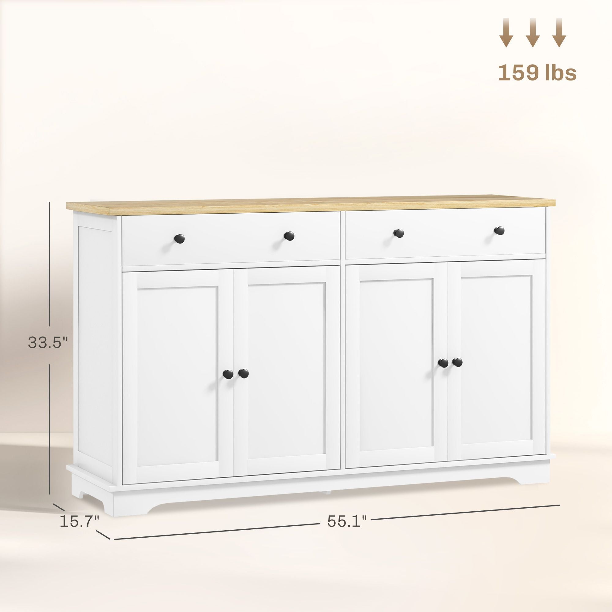 Modern Sideboard with Flexible Closed Storage