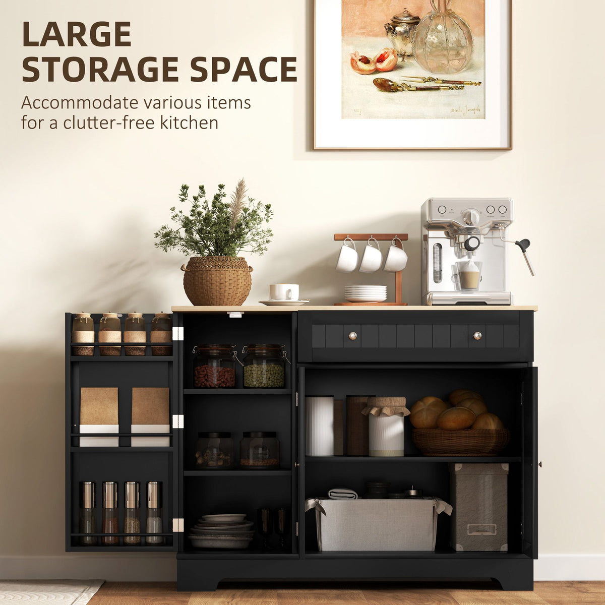 Modern Sideboard with Flexible Cabinet Storage