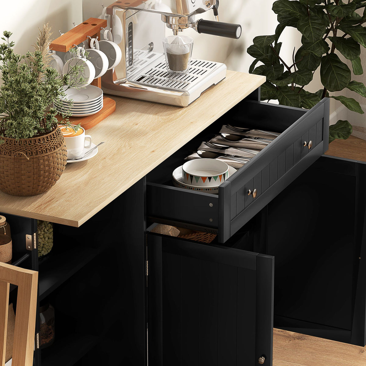 Modern Sideboard with Flexible Cabinet Storage