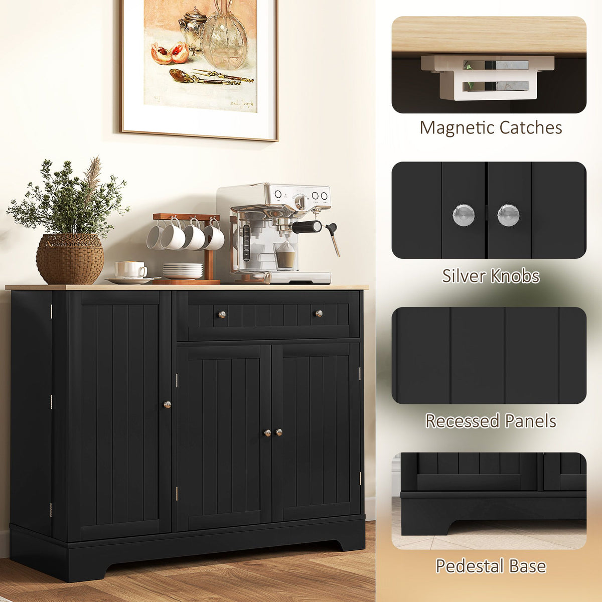 Modern Sideboard with Flexible Cabinet Storage