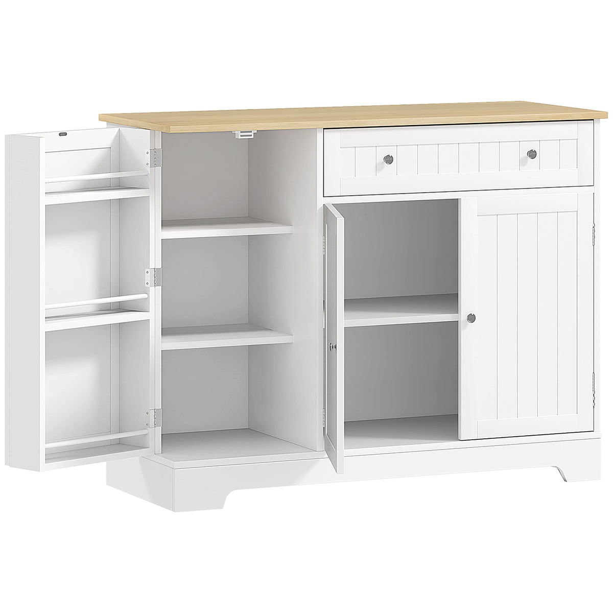 Modern Sideboard Cabinet, Kitchen Buffet Cabinet with Drawer, Adjustable Shelf, 3