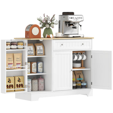 Modern Sideboard Cabinet, Kitchen Buffet Cabinet with Drawer, Adjustable Shelf, 3