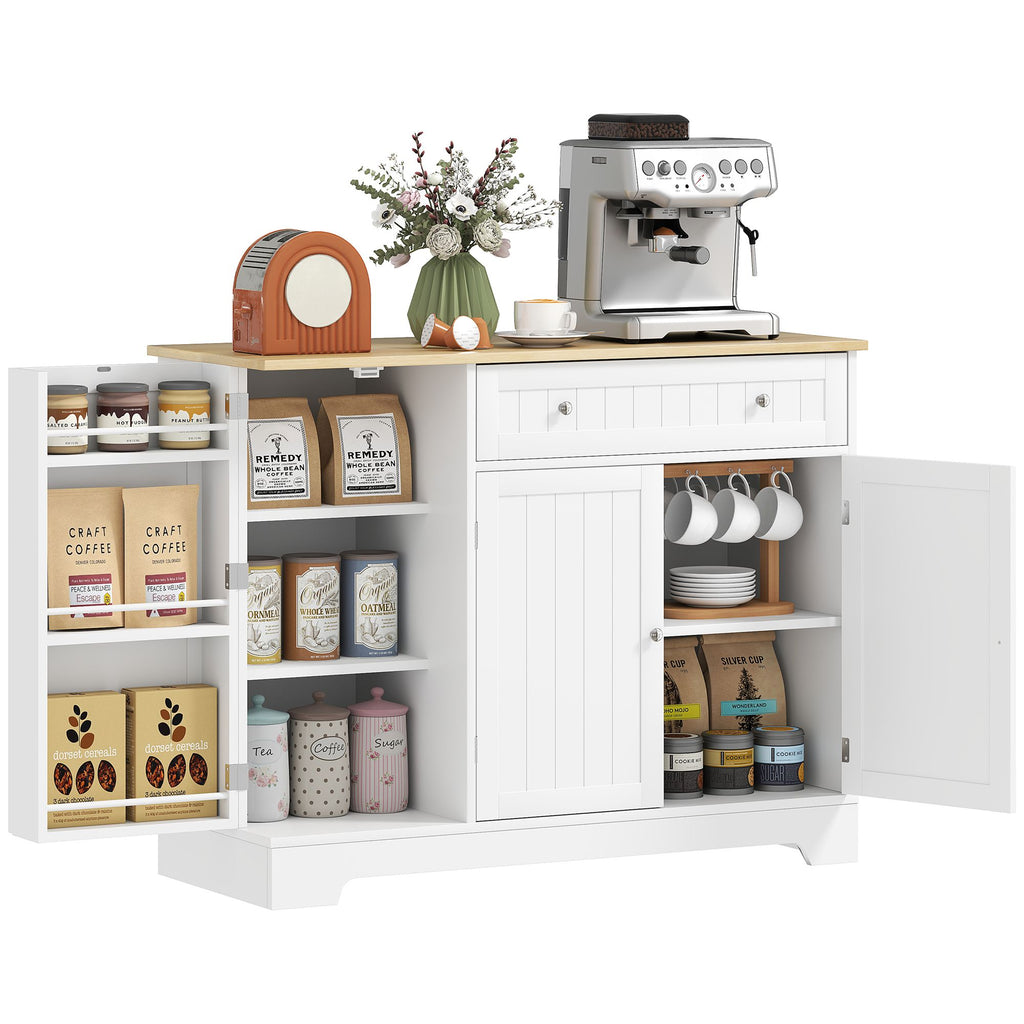 Modern Sideboard Cabinet, Kitchen Buffet Cabinet with Drawer, Adjustable Shelf, 3