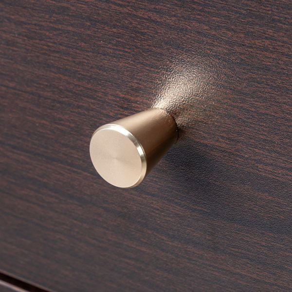 Modern Brown Four-Drawer Dresser Nightstand