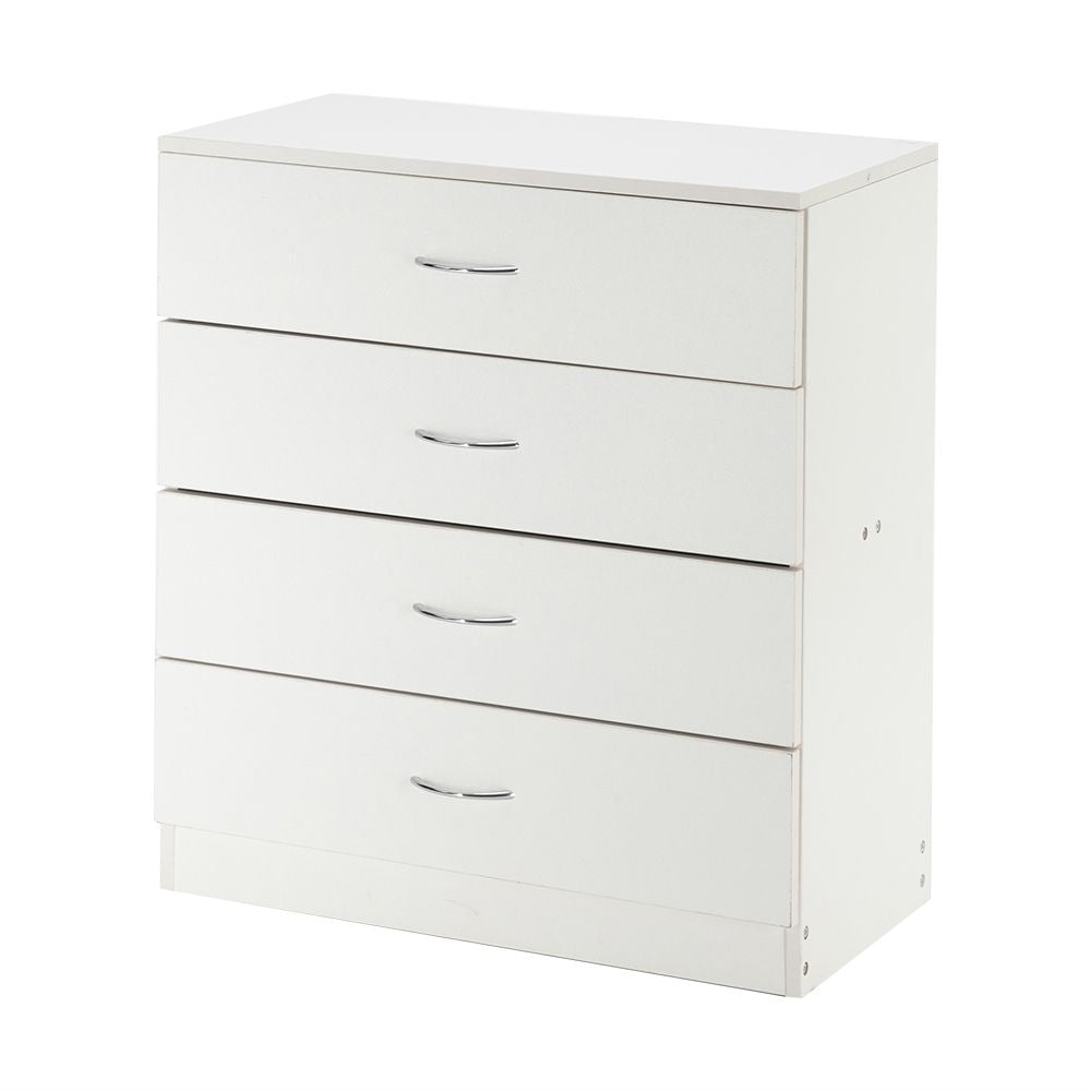 Modern White Four-Drawer Dresser