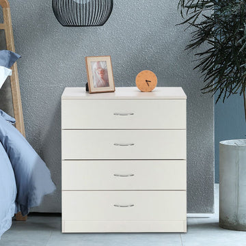 Modern White Four-Drawer Dresser
