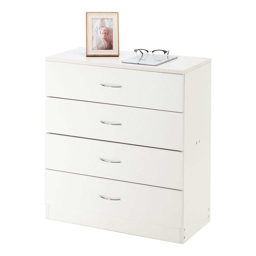 Modern White Four-Drawer Dresser