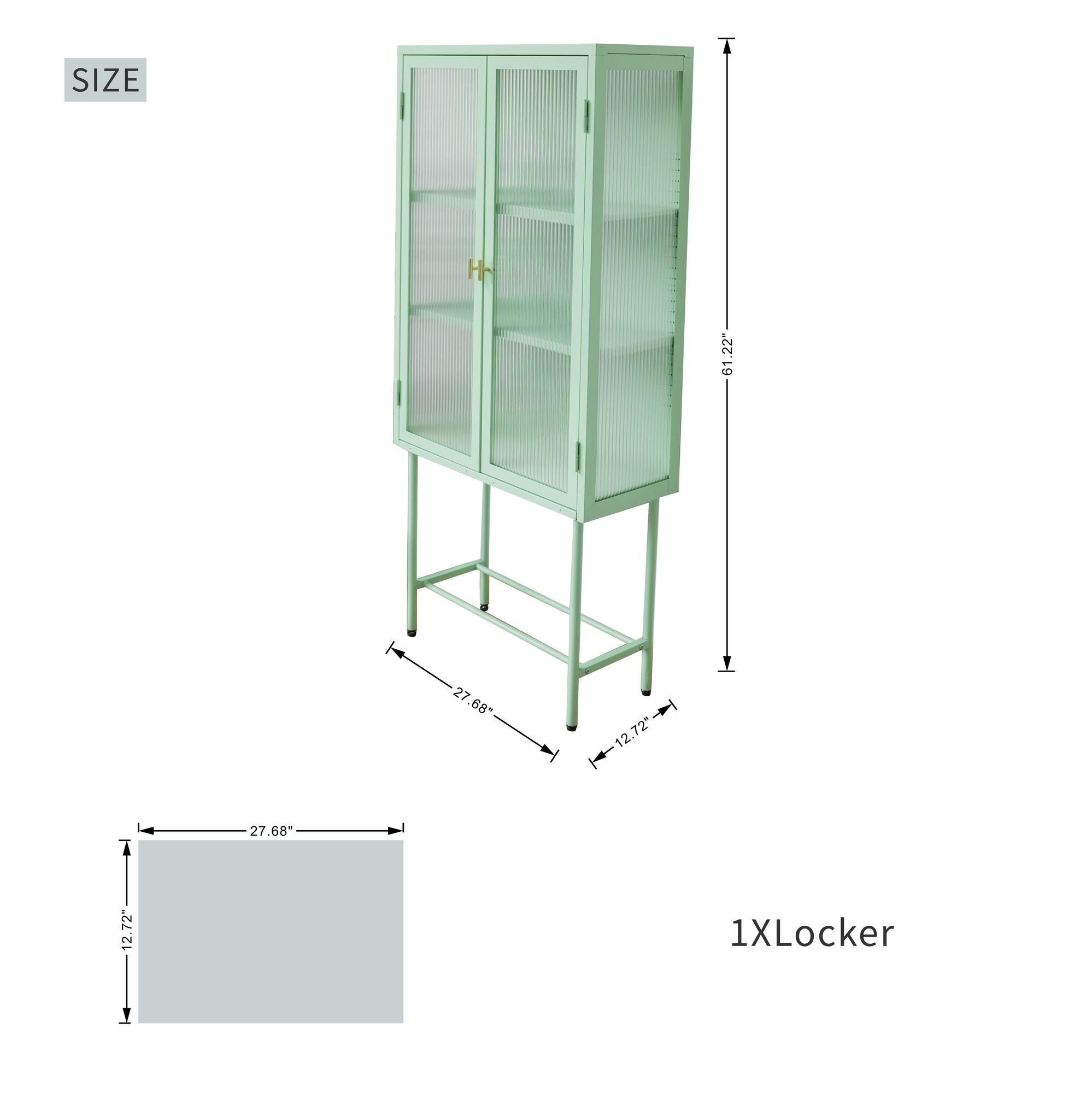 Modern Matte Storage Cabinet with Adjustable Shelves