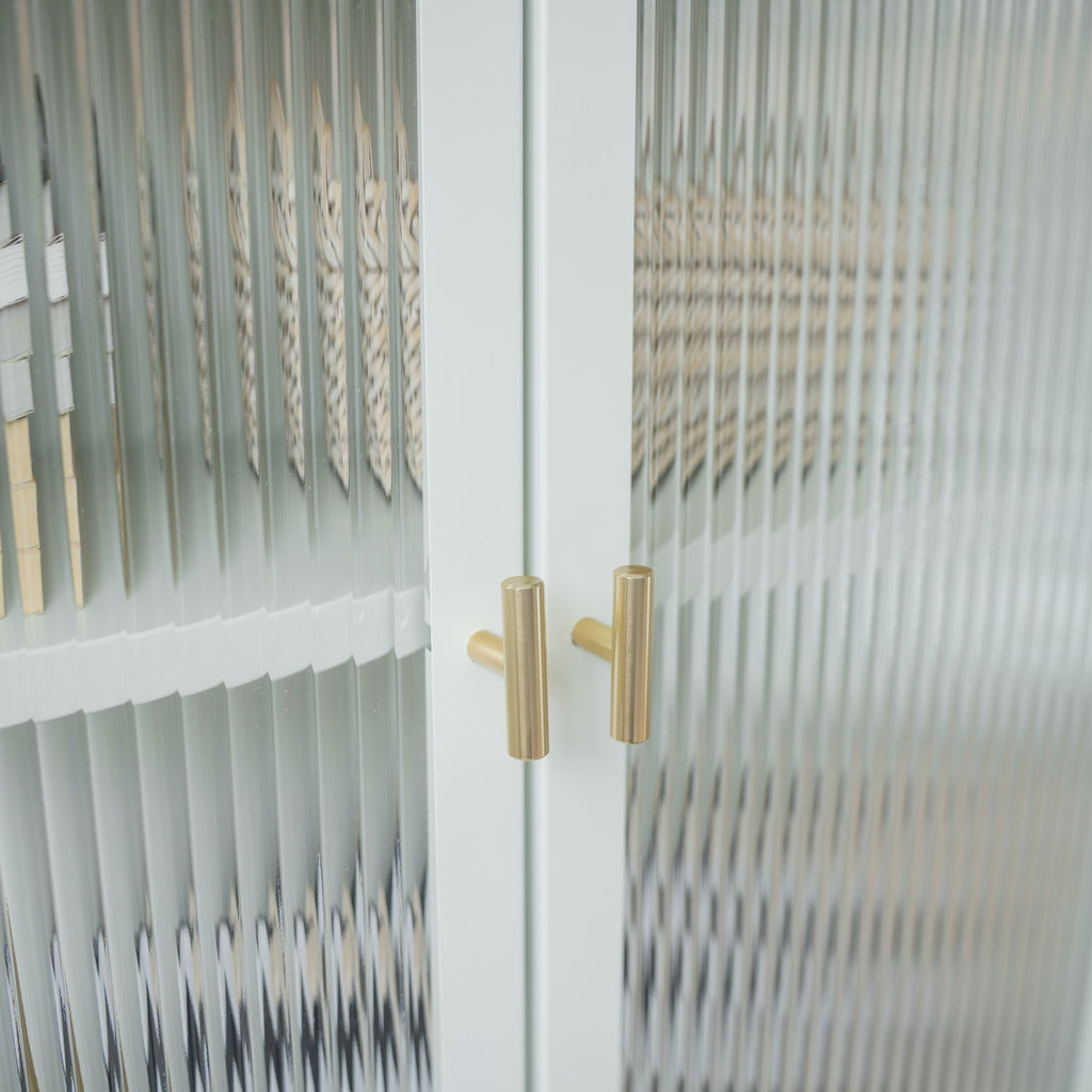 Modern Matte Storage Cabinet with Adjustable Shelves