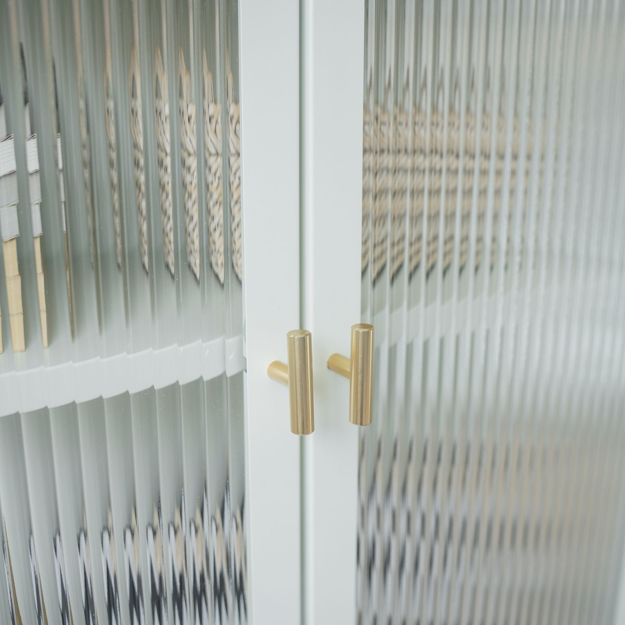 Modern Matte Storage Cabinet with Adjustable Shelves