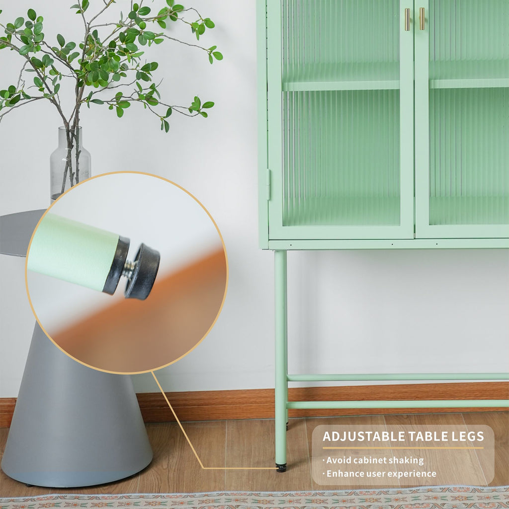 Modern Matte Storage Cabinet with Adjustable Shelves