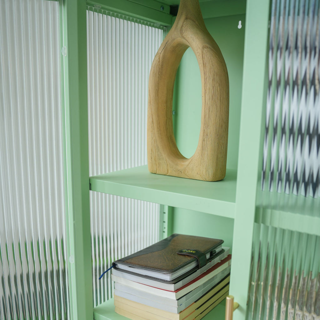 Modern Matte Storage Cabinet with Adjustable Shelves