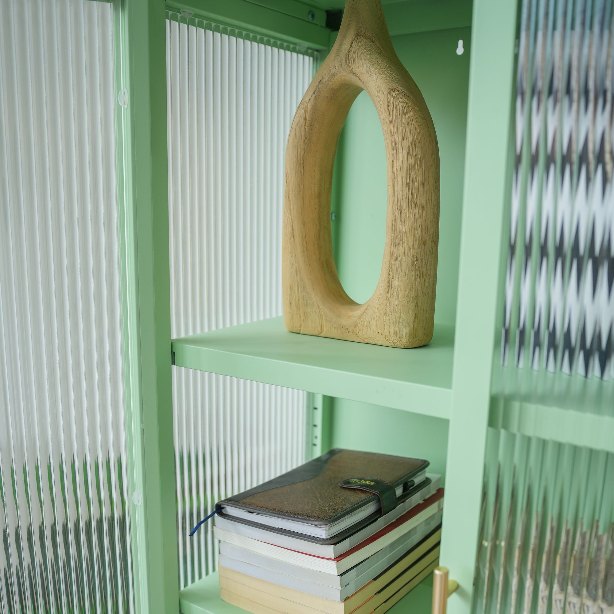 Modern Matte Storage Cabinet with Adjustable Shelves
