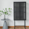 Modern Matte Storage Cabinet with Adjustable Shelves