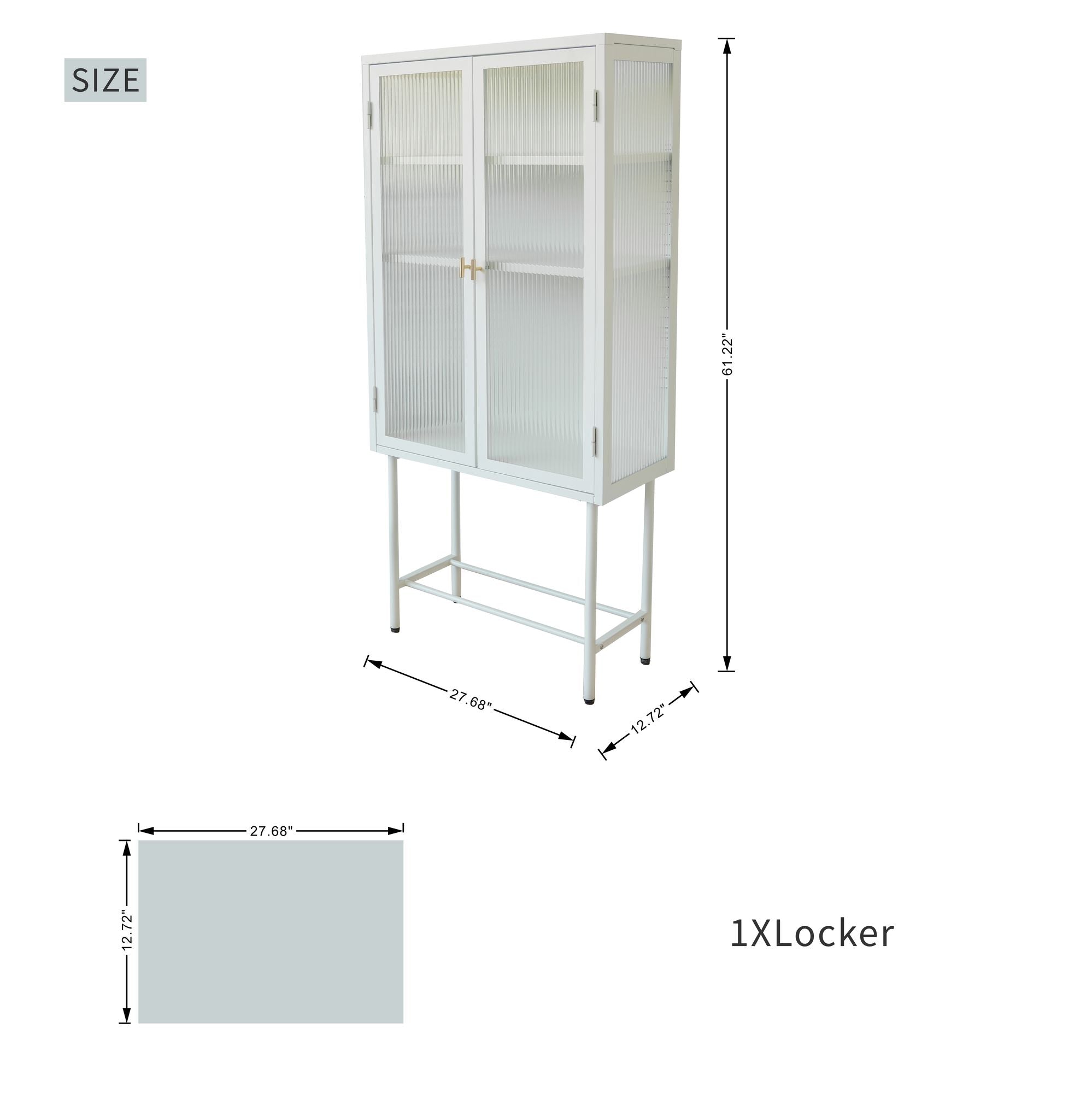 Modern Matte Storage Cabinet with Adjustable Shelves
