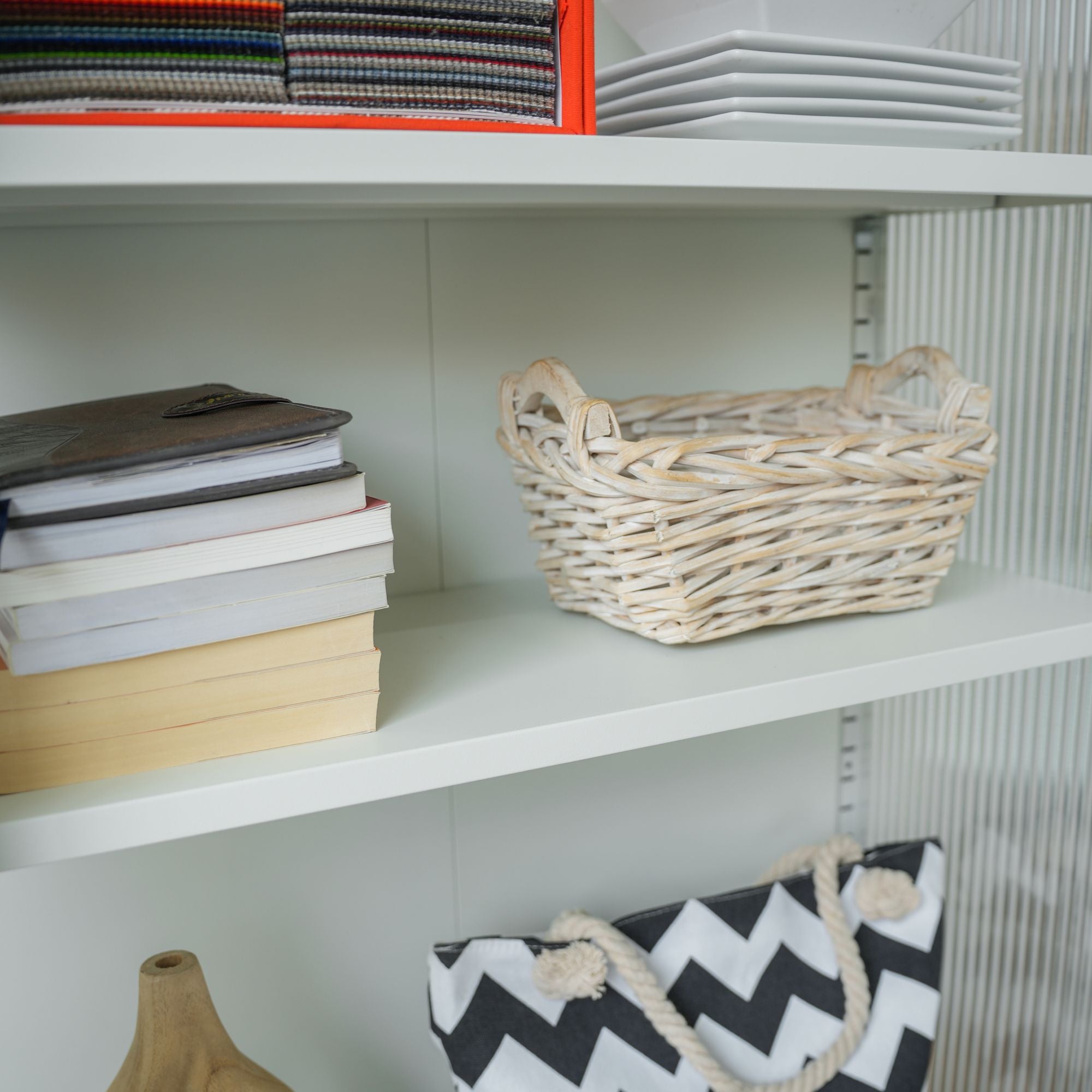 Modern Matte Storage Cabinet with Adjustable Shelves