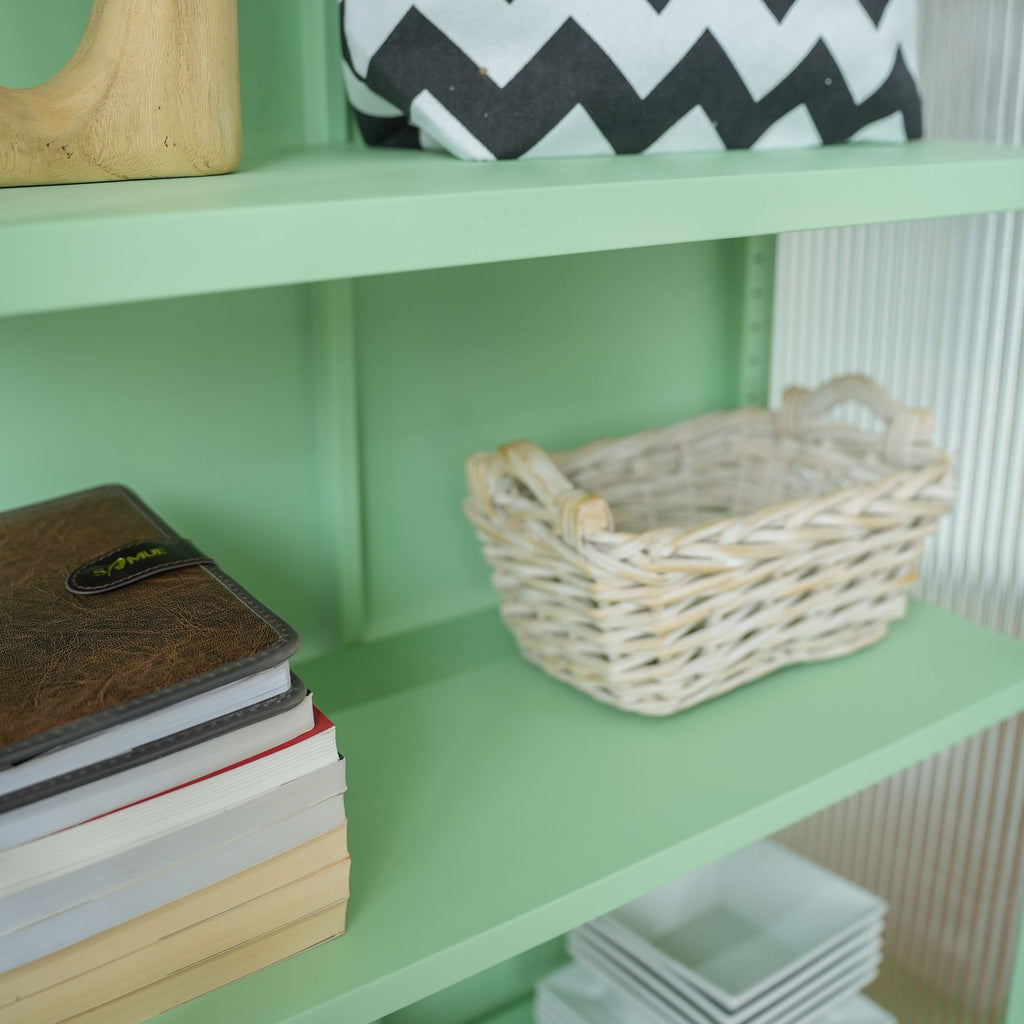 Modern Matte Storage Cabinet with Adjustable Shelves