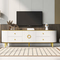 Curved Modern TV Console with Drawers and Cabinet