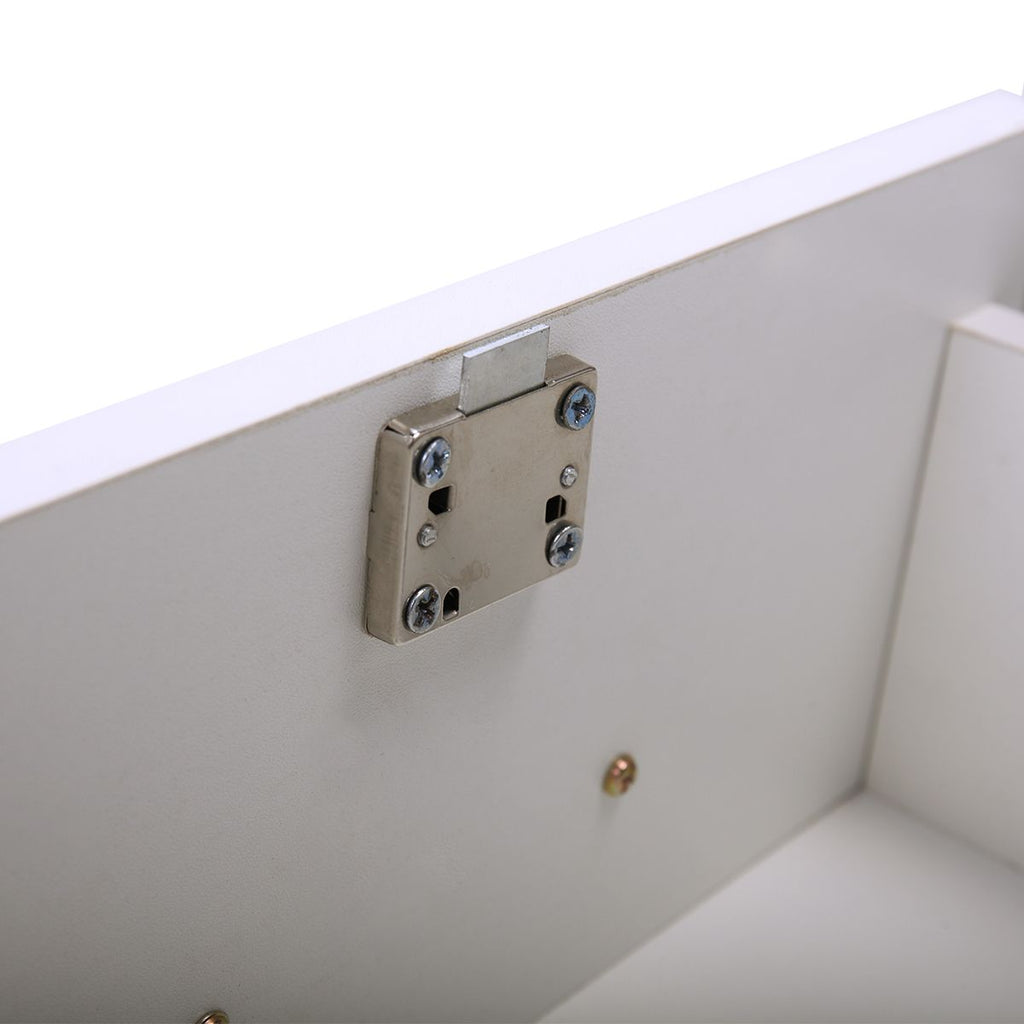 Modern Wall-Mounted Salon Styling Station with Lockable Drawers and Side Storage
