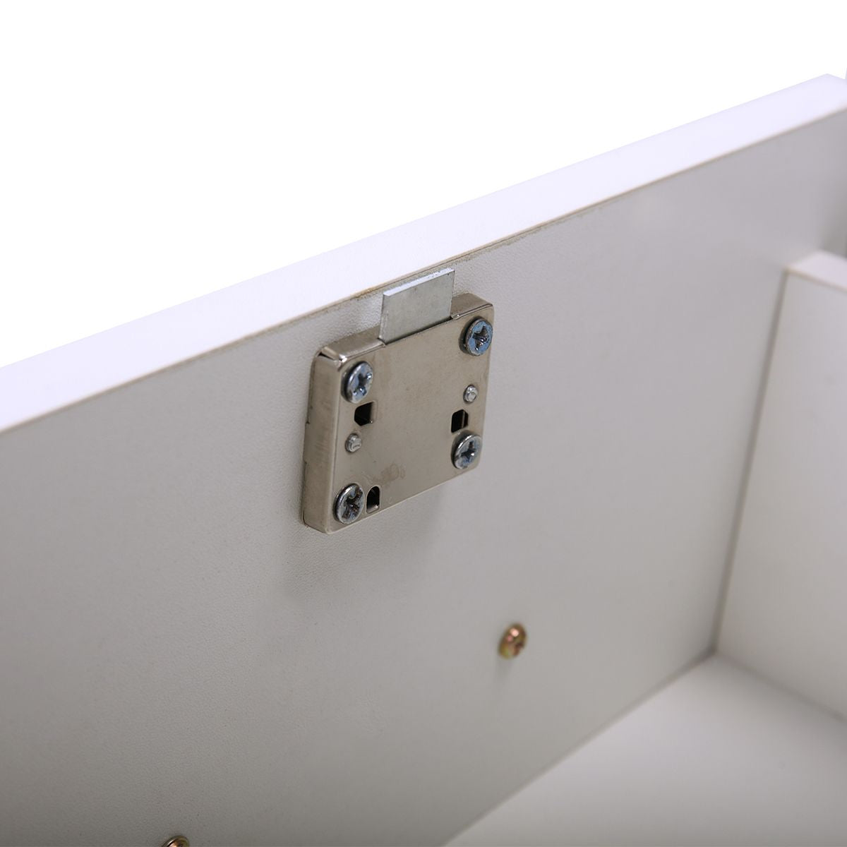 Modern Wall-Mounted Salon Styling Station with Lockable Drawers and Side Storage